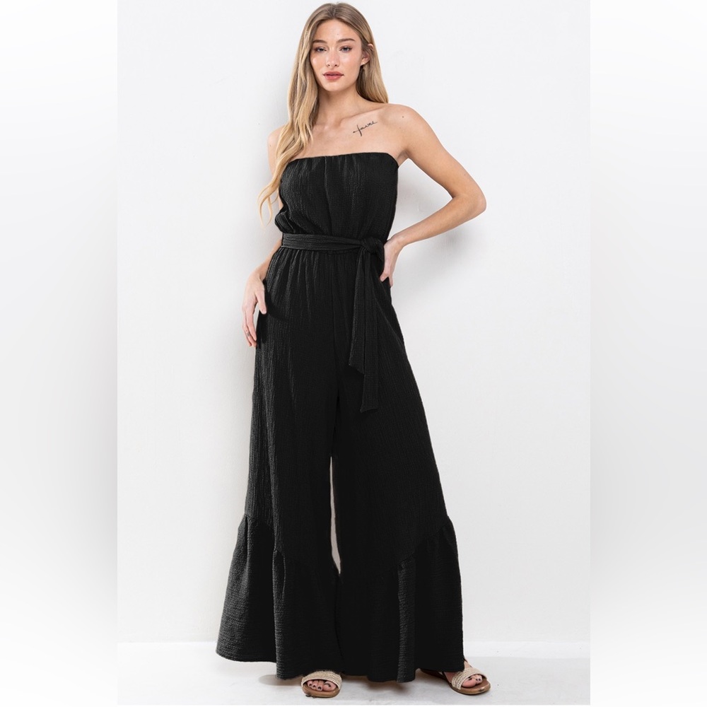 15 Off Shoulder Wide Leg Jumpsuit
